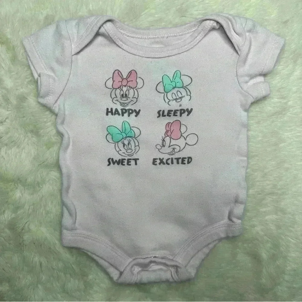 Disney Baby Onesie Light Pink Minnie Mouse Size Newborn
